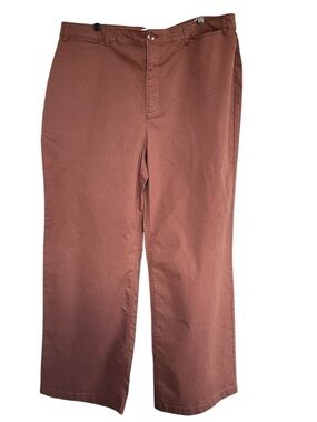 Women's Brown Wide-Leg Pants Extra-High Waist Sz 18 Earthy Casual Old Navy EUC